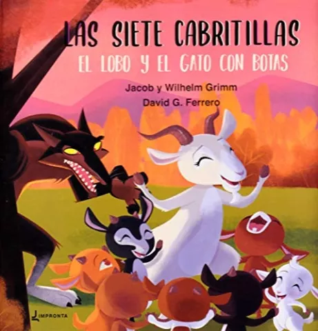 Las siete cabritillas, el lobo y el Gato con Botas, de Hermanos Grimm - Impronta